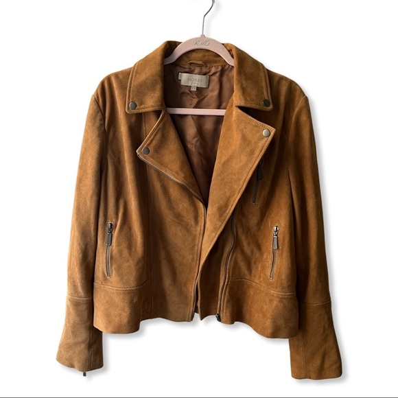 Hobbs London Jackets & Blazers - Hobbs London Suede Moto Jacket